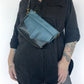 Cosmos Fringe Bag in midnight and petrol