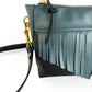 Cosmos Fringe Bag in midnight and petrol