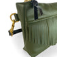 Cosmos Fringe Bag in dark moss