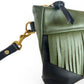 Cosmos Fringe Bag in midnight and dark moss