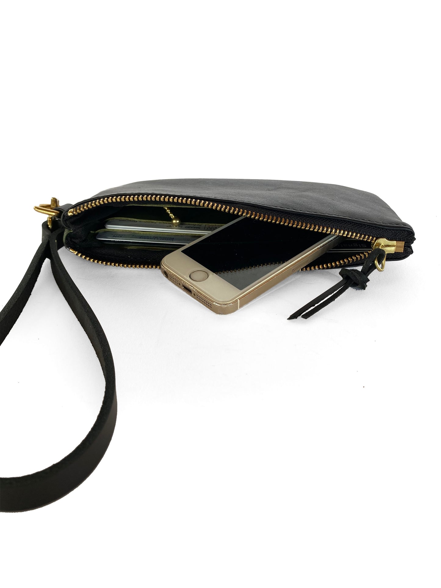 Ivy Clutch Wallet in dark moss and midnight