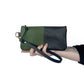 Ivy Clutch Wallet in dark moss and midnight