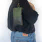 Ivy Clutch Wallet in dark moss and midnight