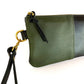 Ivy Clutch Wallet in dark moss and midnight