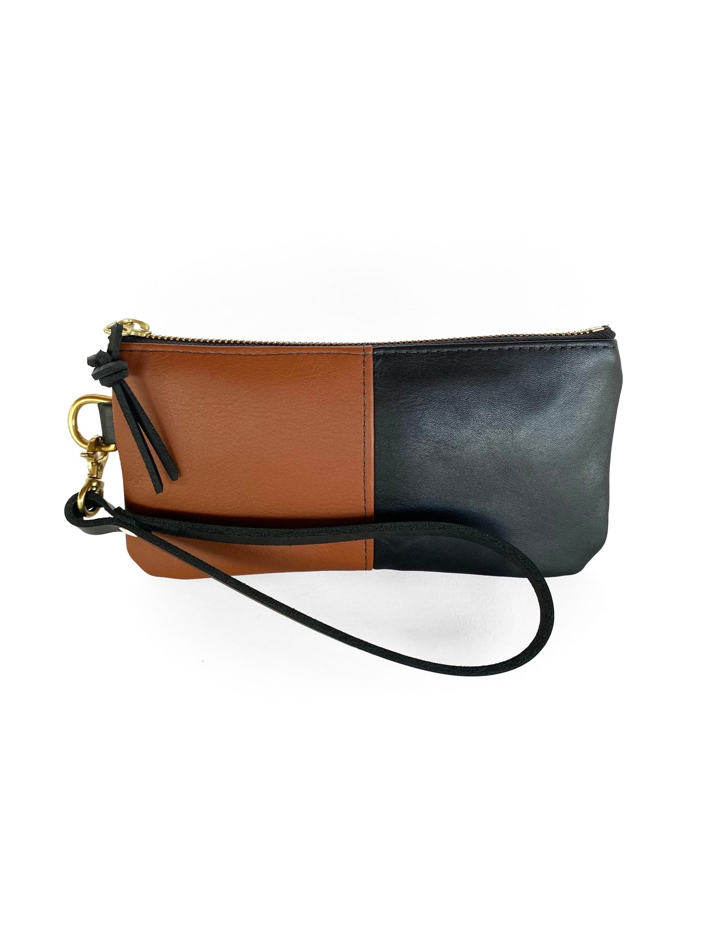 Ivy Clutch Wallet in cinnamon and midnight