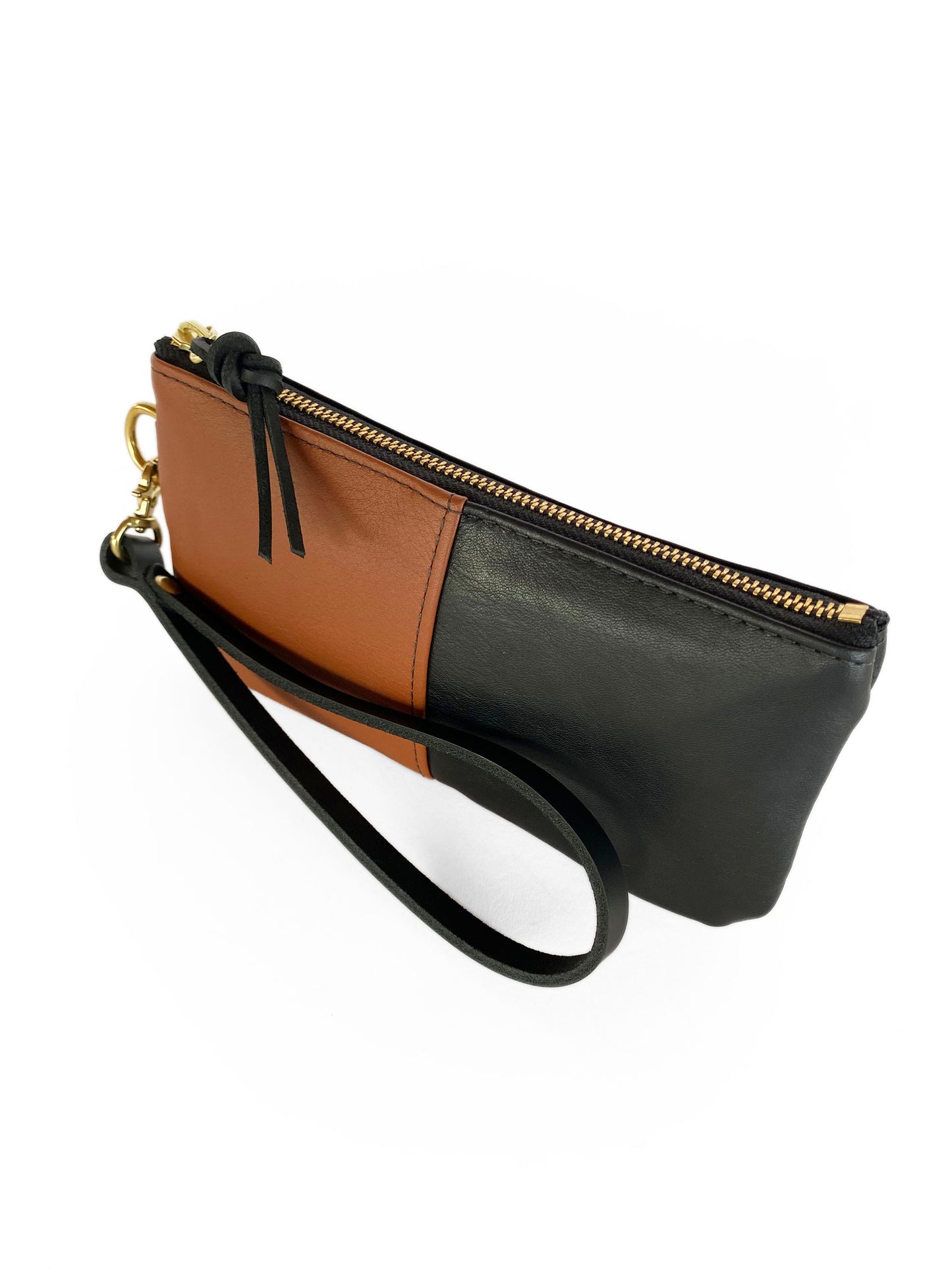 Ivy Clutch Wallet in cinnamon and midnight