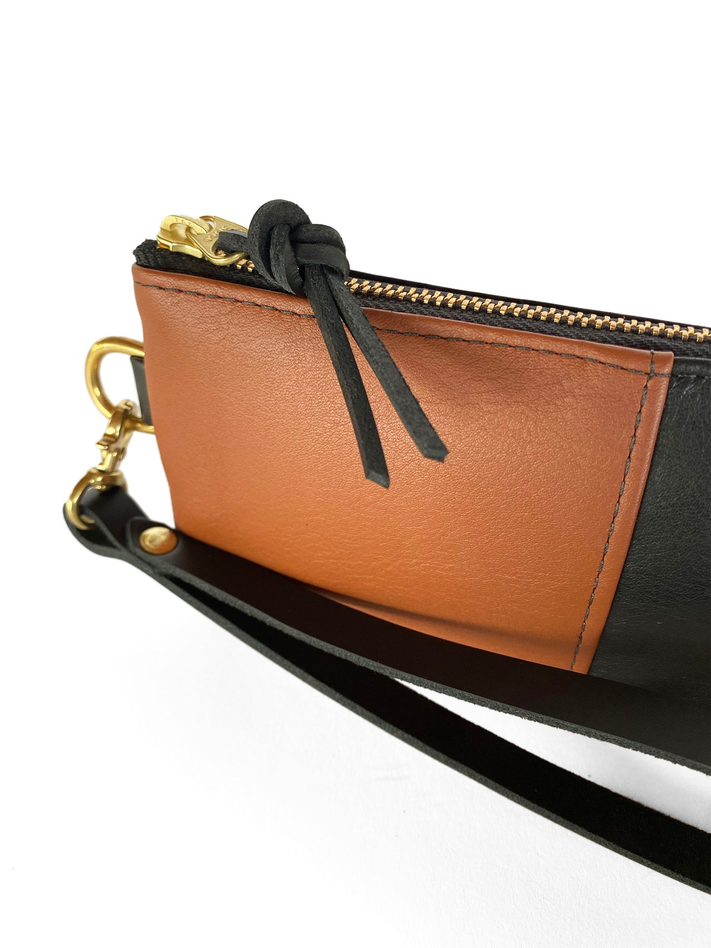 Ivy Clutch Wallet in cinnamon and midnight