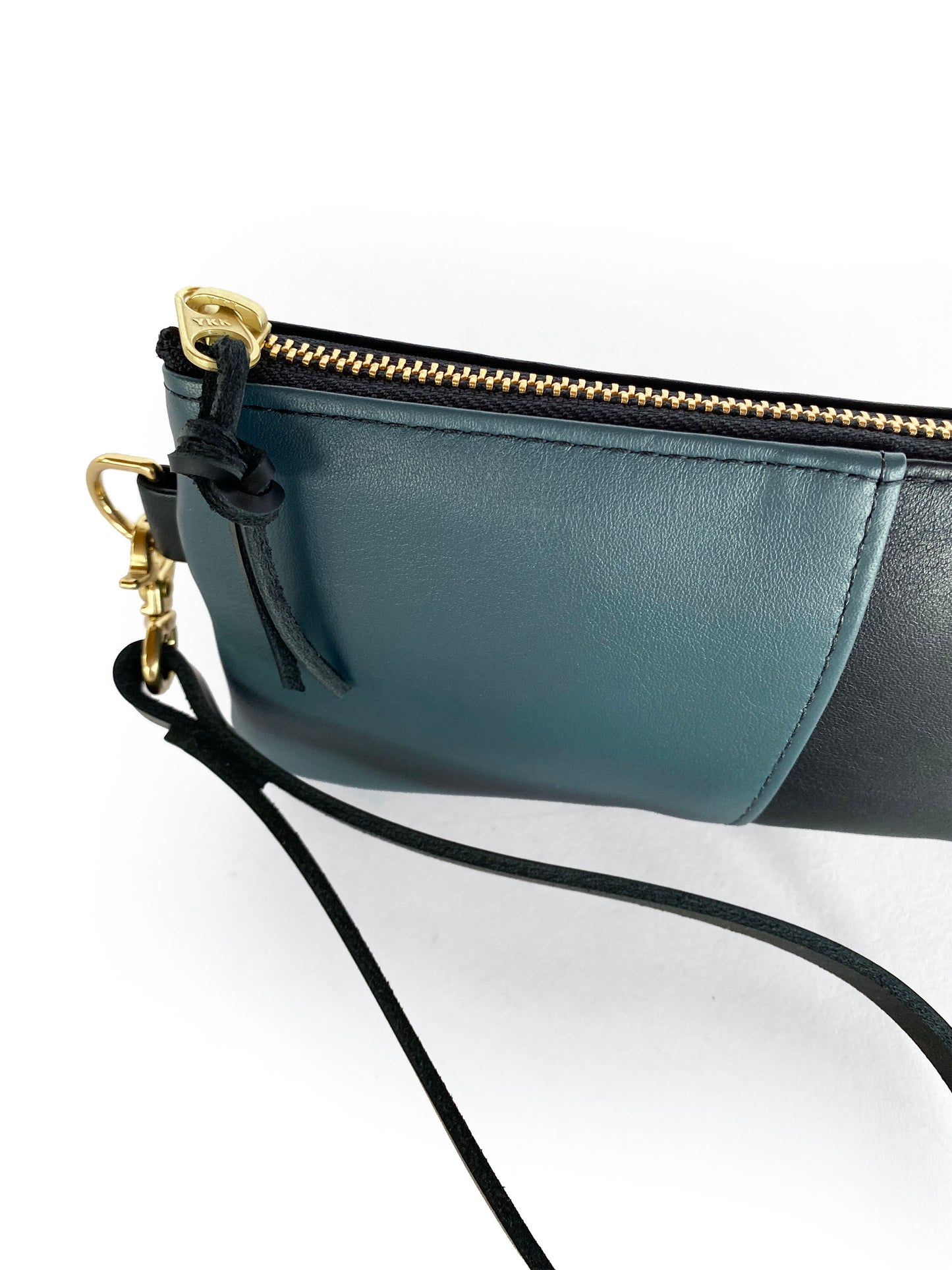 Ivy Clutch Wallet in petrol and midnight