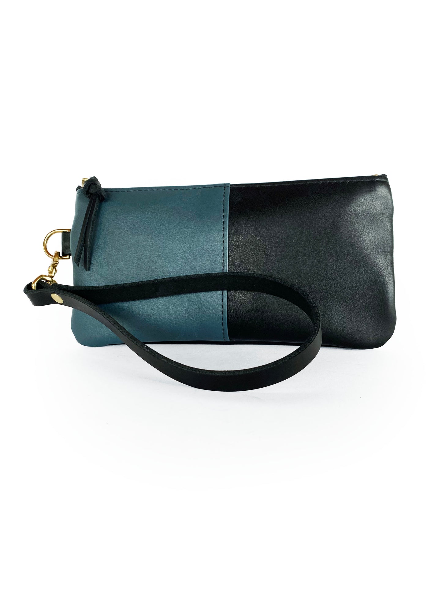 Ivy Clutch Wallet in petrol and midnight