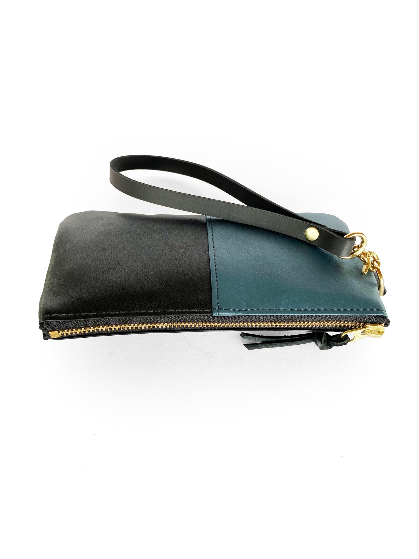 Ivy Clutch Wallet in petrol and midnight