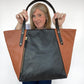 Willow Tote in midnight and cinnamon