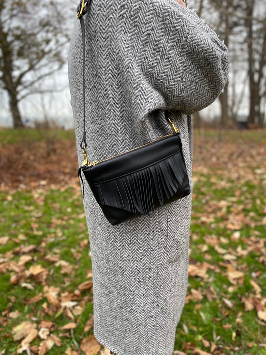 Cosmos Fringe Bag in midnight