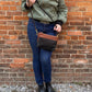 Cosmos Bag in midnight and cinnamon