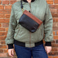Cosmos Bag in midnight and cinnamon