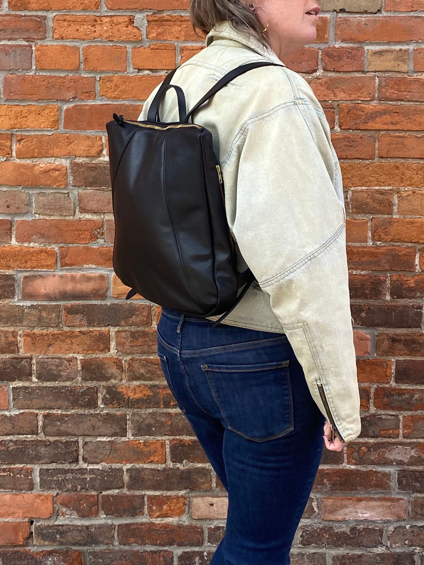 Large Dahlia Backpack in midnight