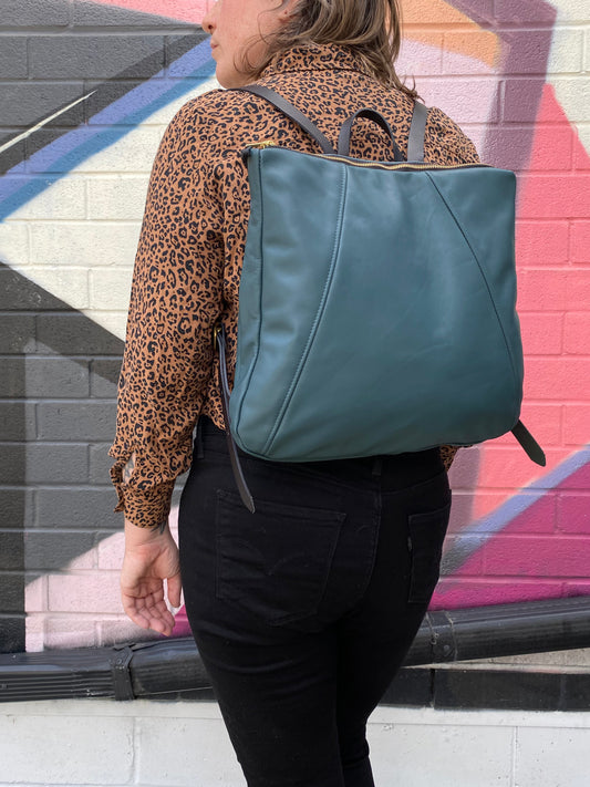 Large Dahlia Backpack in petrol