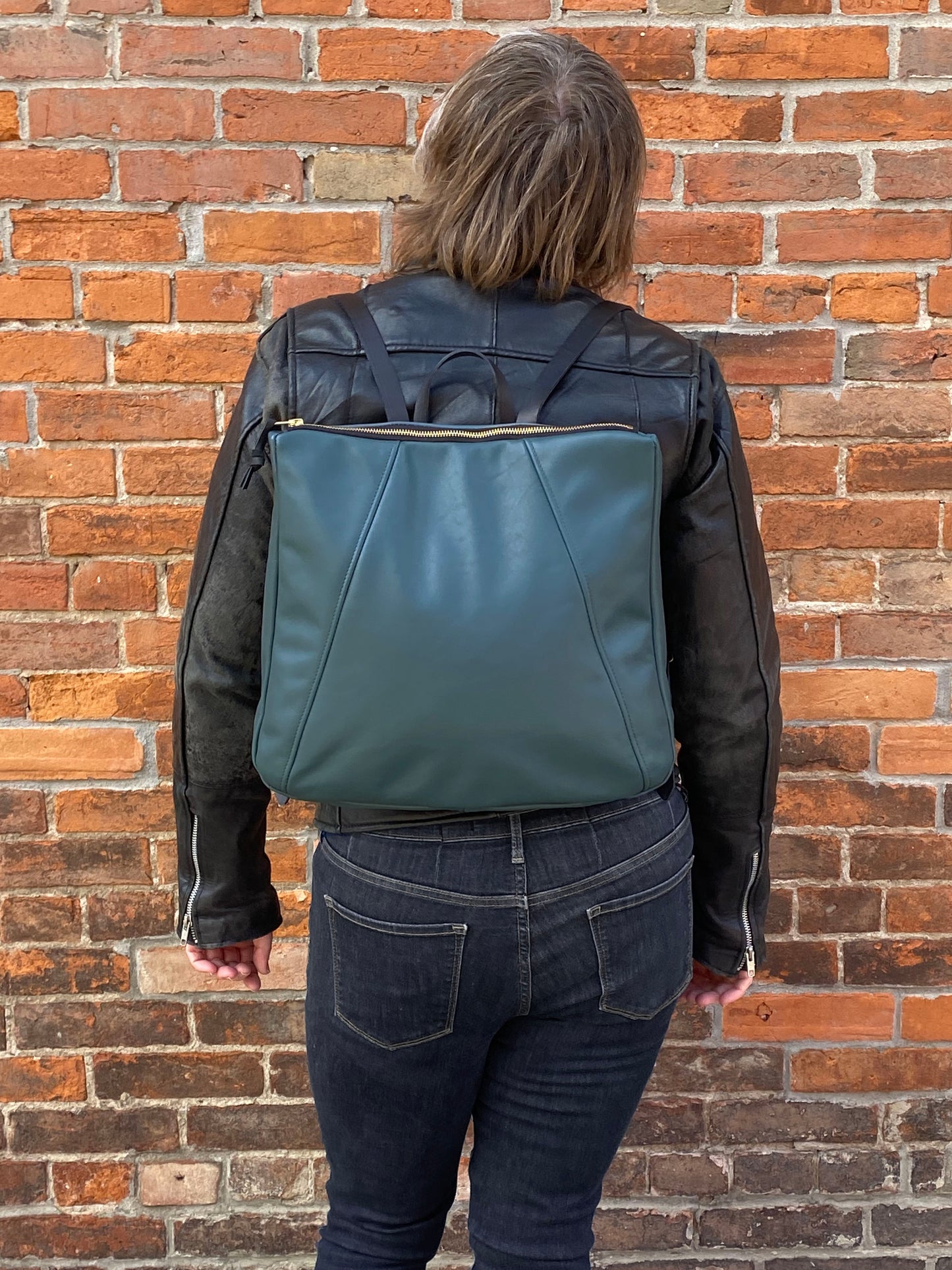 Large Dahlia Backpack in petrol