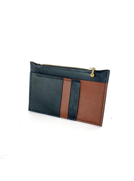 Thyme Wallet in midnight and cinnamon