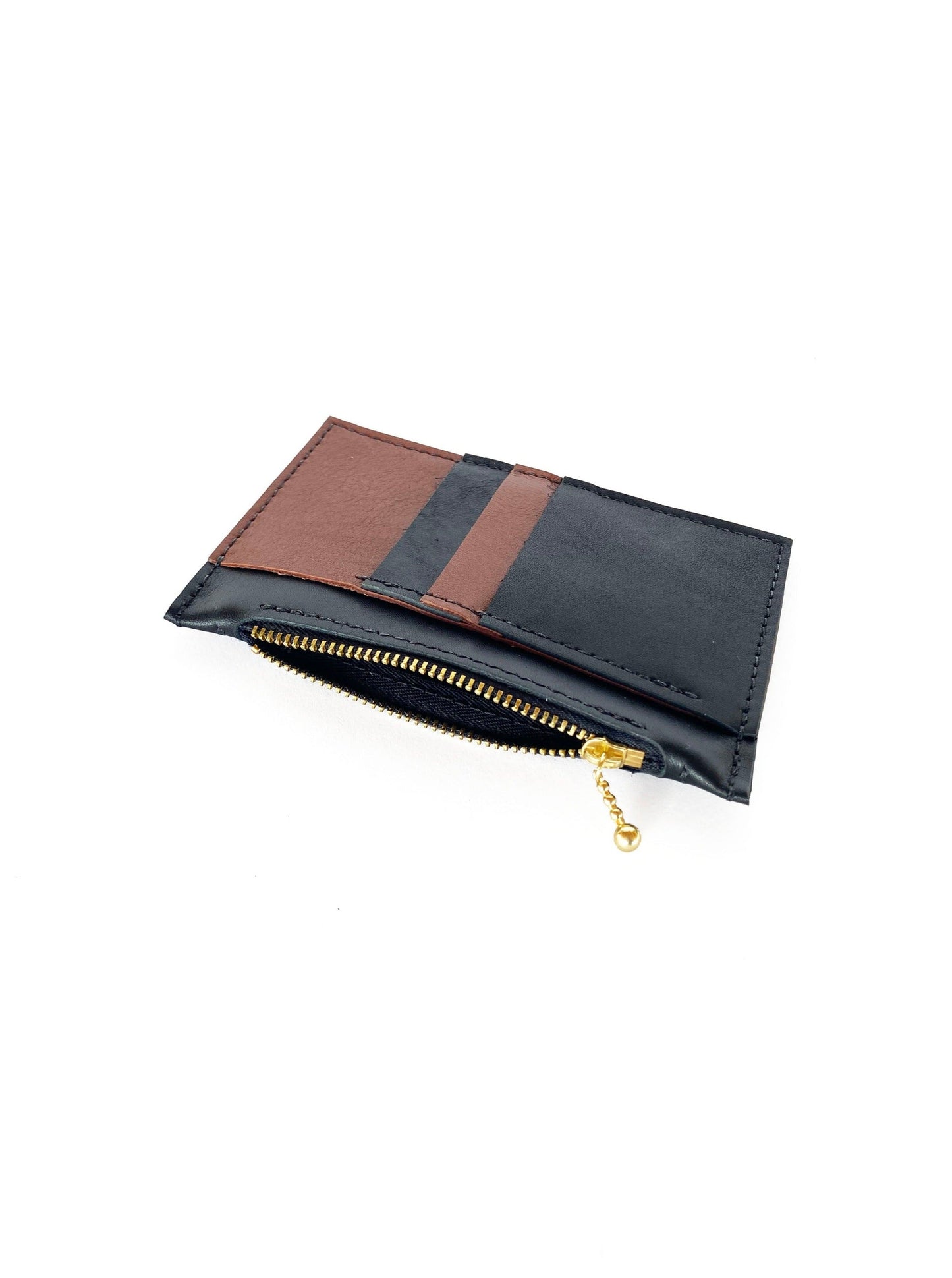 Thyme Wallet in midnight and cinnamon