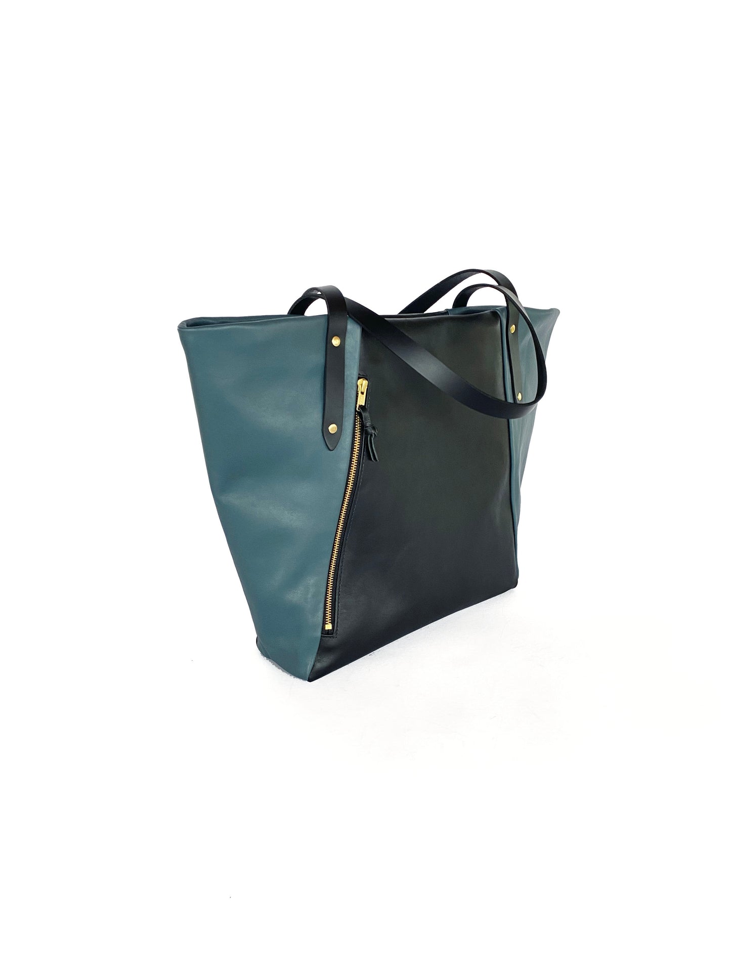 Willow Tote in midnight and petrol