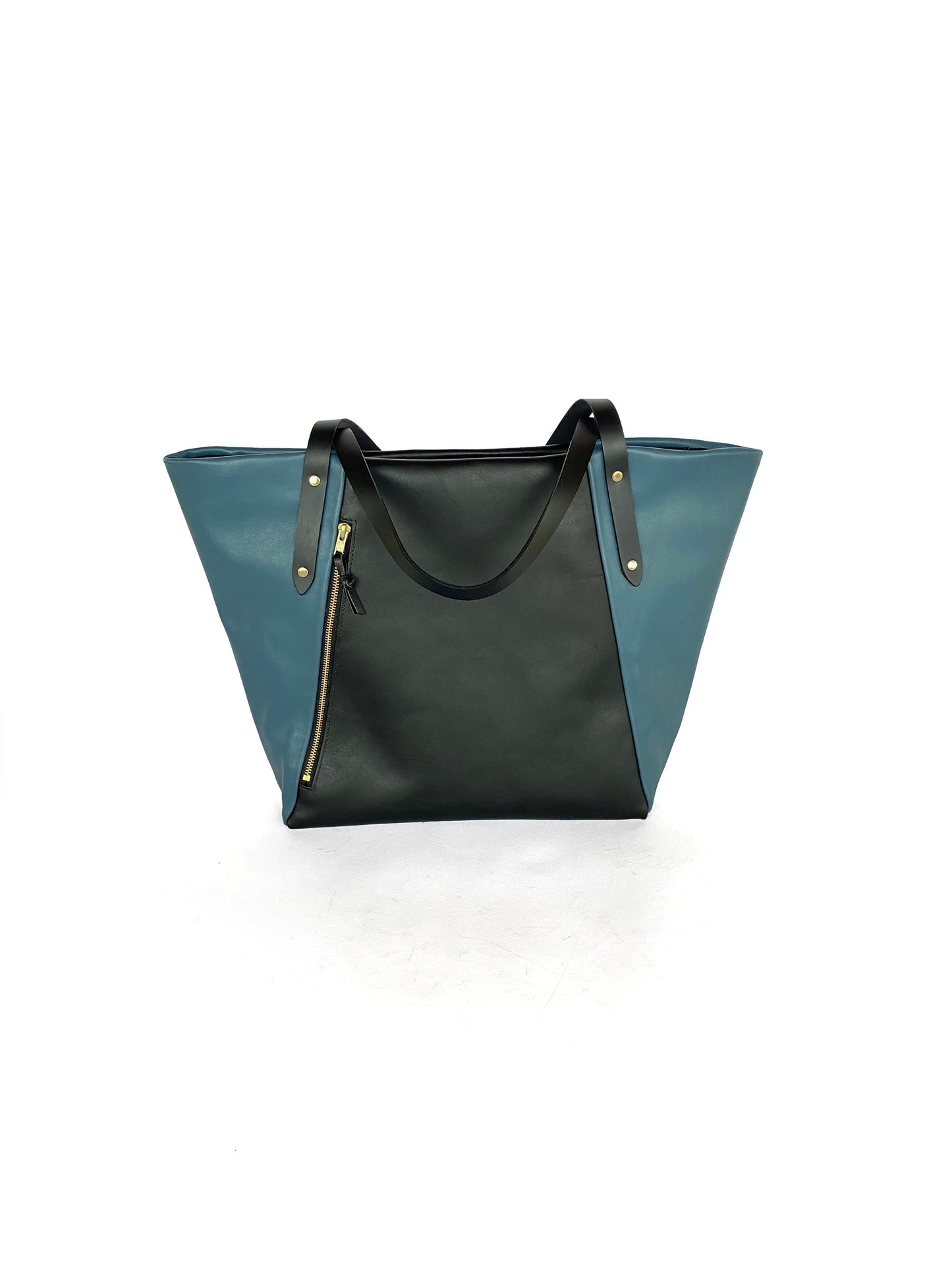 Willow Tote in midnight and petrol