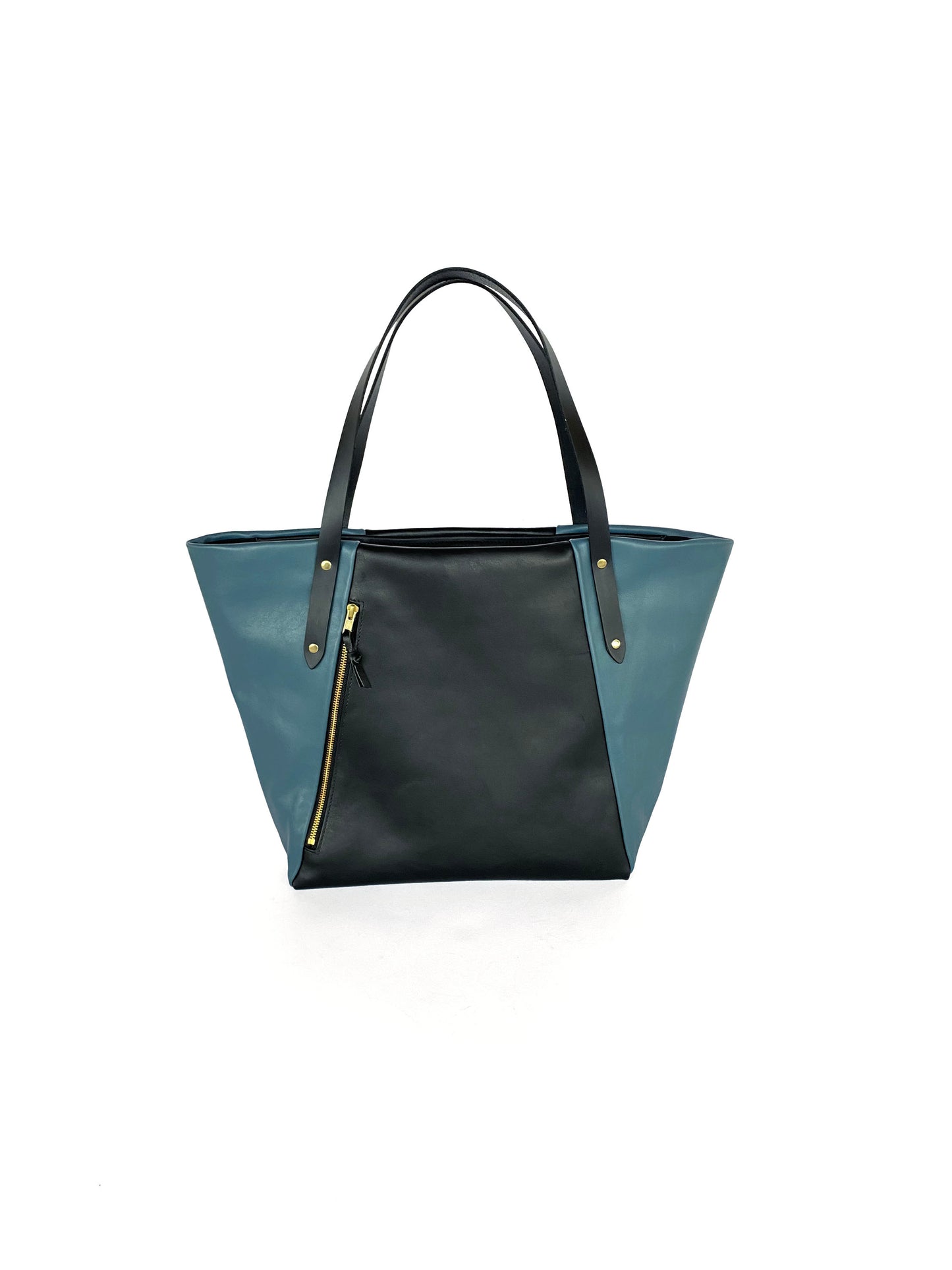 Willow Tote in midnight and petrol